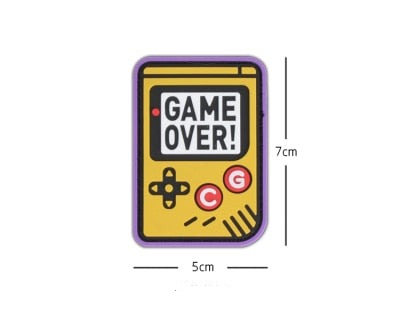Gameboy 'Game Over! | 1.0' PVC Rubber Velcro Patch