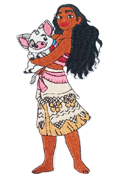 Moana 'Carrying Pua' Embroidered Patch