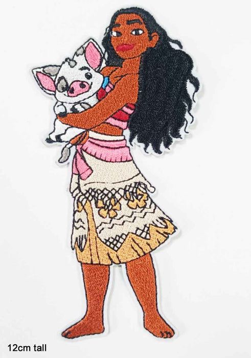 Moana 'Carrying Pua' Embroidered Patch