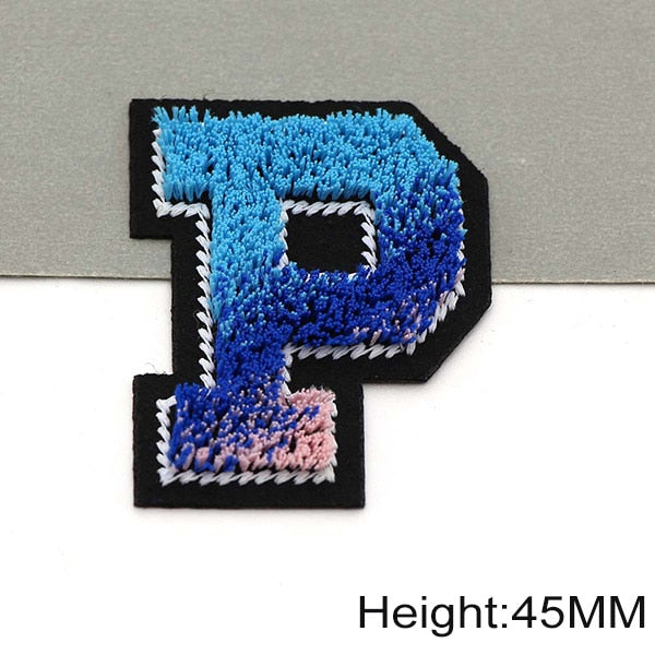 Tricolor 'Letter P' Embroidered Patch