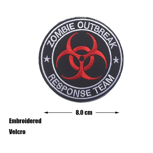 'Zombie Outbreak, Response Team | 4.0' Embroidered Velcro Patch