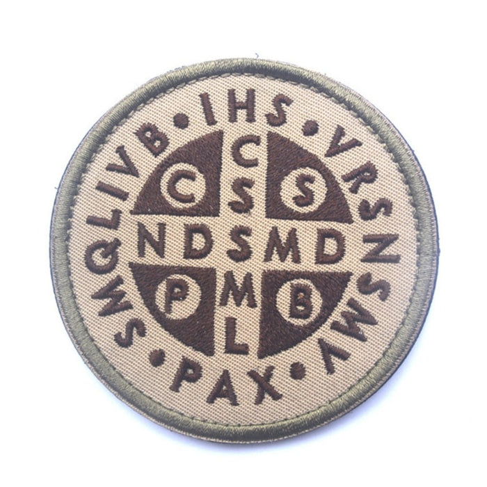 Emblem 'Saint Benedict Cross Morale' Embroidered Velcro Patch