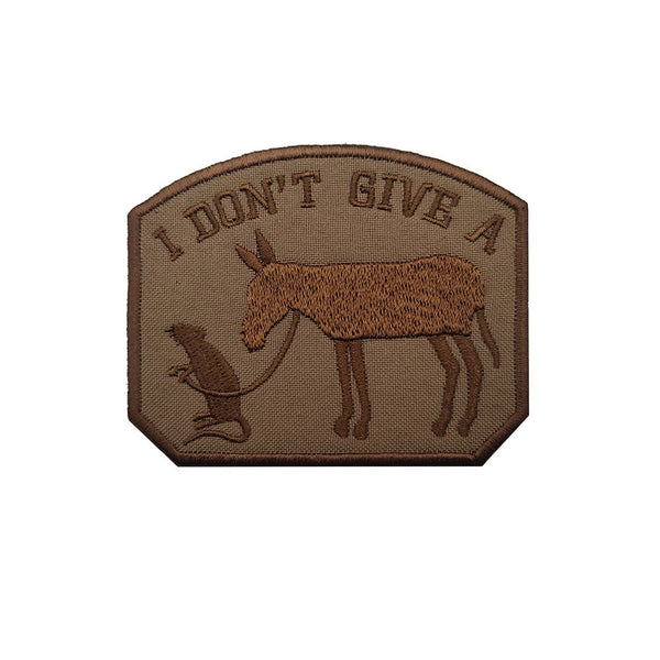 I Don't Give A 'Rat And Donkey' Embroidered Velcro Patch