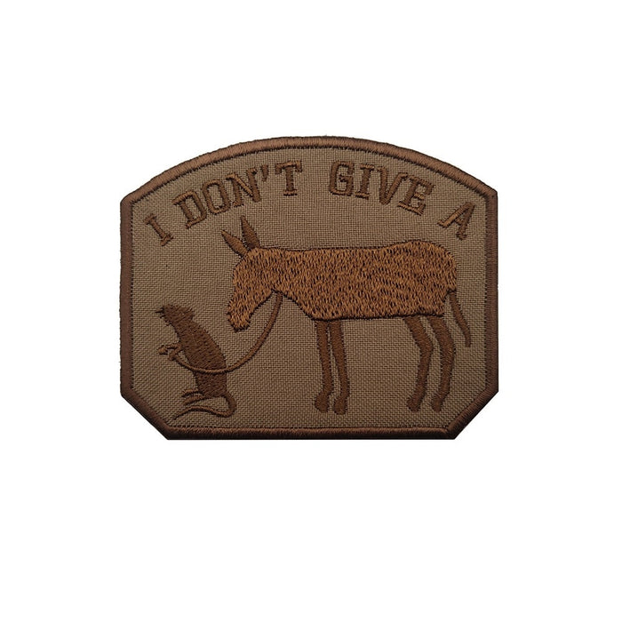 I Don't Give A 'Rat And Donkey' Embroidered Velcro Patch