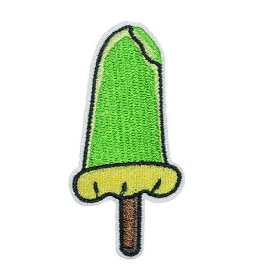 Cute 'Green Popsicle' Embroidered Patch