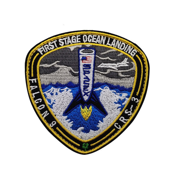 Falcon 9 CRS-3 'First Stage Ocean Landing' Embroidered Velcro Patch