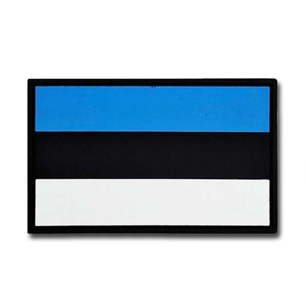 Estonia Flag PVC Rubber Velcro Patch