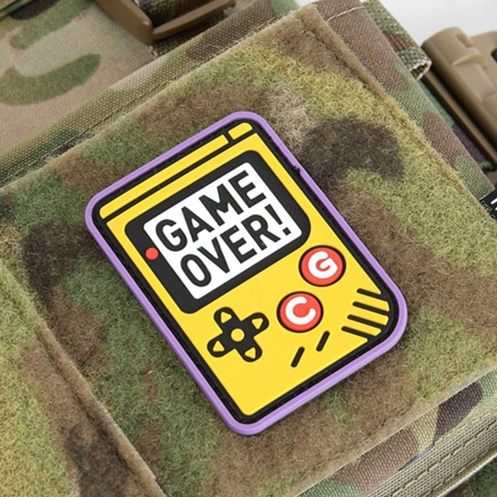 Gameboy 'Game Over! | 1.0' PVC Rubber Velcro Patch