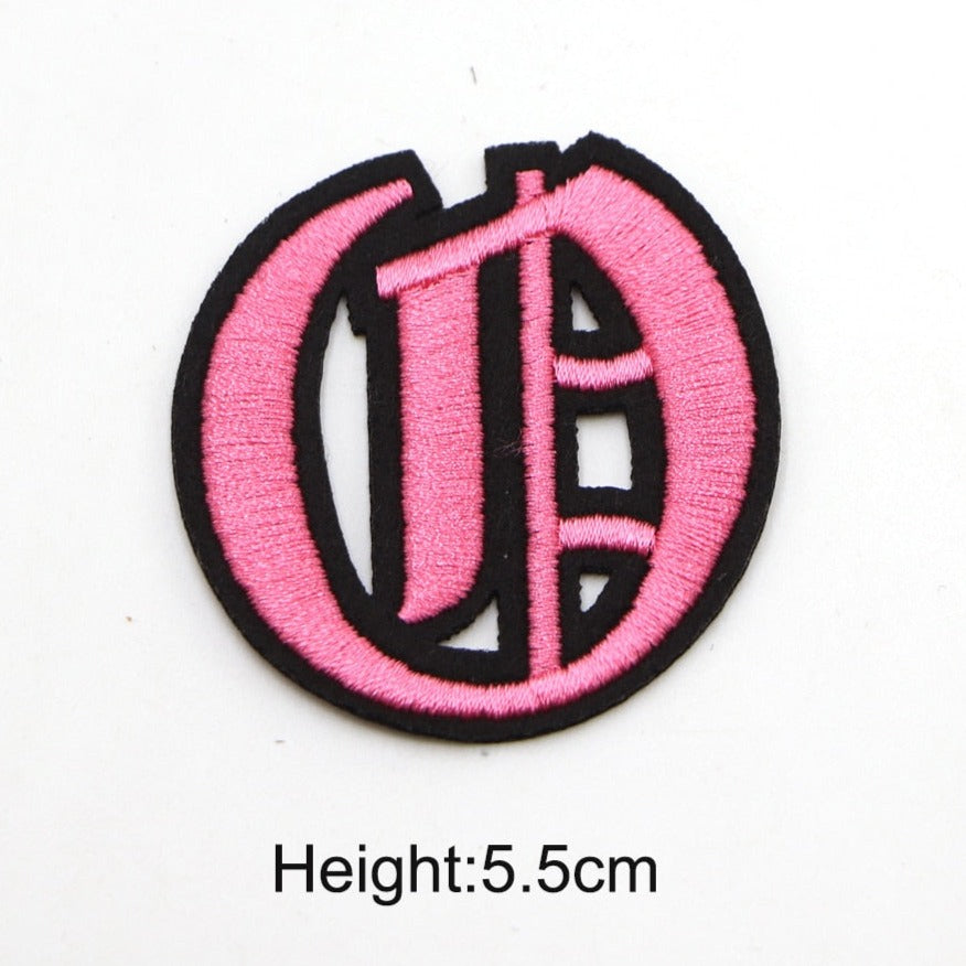 Gothic Font 'Letter O | Pink' Embroidered Patch