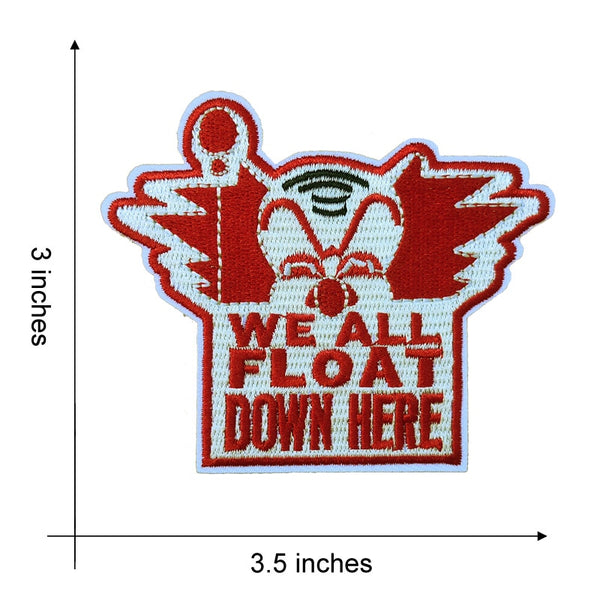 It Clown 'We All Float Down Here' Embroidered Patch