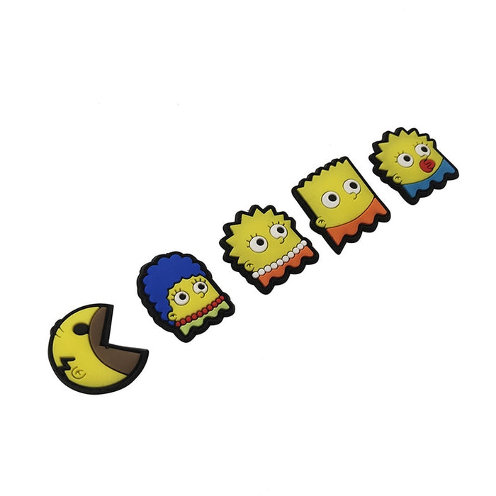 Cute 'The Simpsons x Pacman' PVC Rubber Velcro Patch