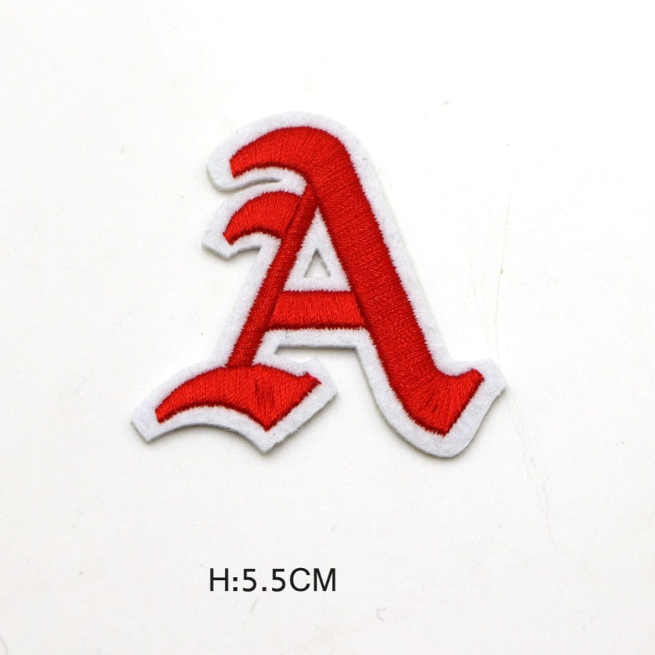 Gothic Font 'Letter A' Embroidered Patch