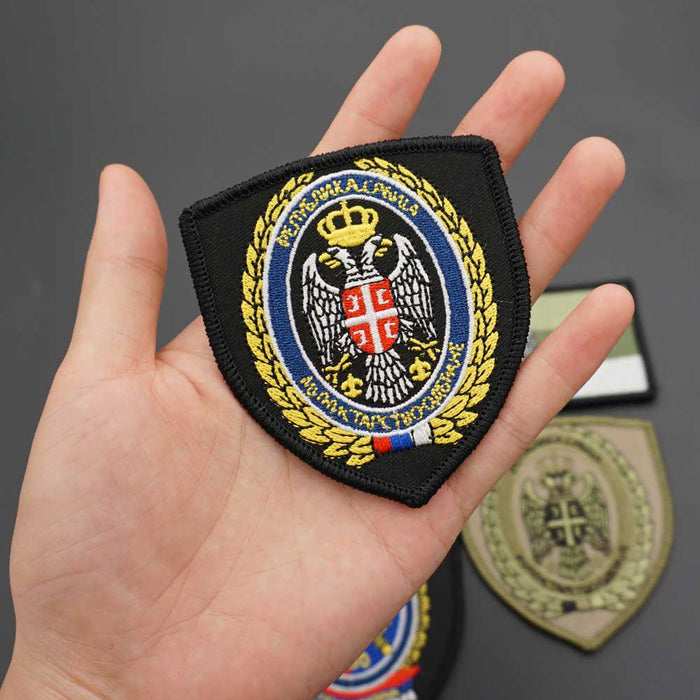 Emblem 'Coat of Arms of Serbia' Embroidered Velcro Patch