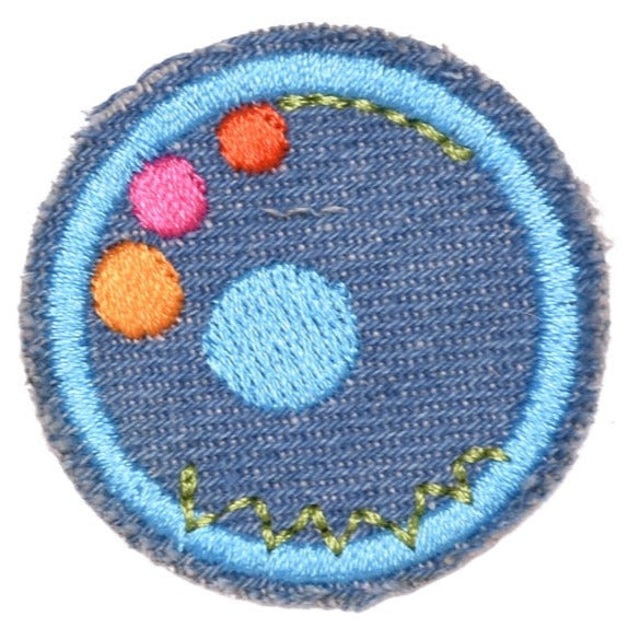 Letter O 'Denim Letter' Embroidered Patch