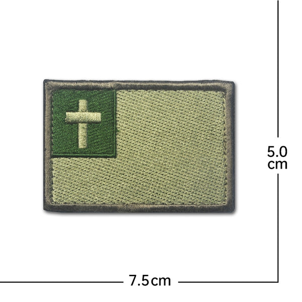 Christian Flag Embroidered Velcro Patch