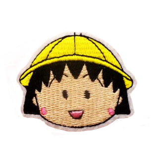 Chibi Maruko-chan 'Momoko Sakura | Yellow Hat | Head | 1.0' Embroidered Patch