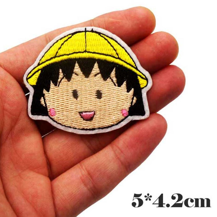 Chibi Maruko-chan 'Momoko Sakura | Yellow Hat | Head | 1.0' Embroidered Patch