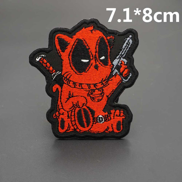 Cat x Deadpool Embroidered Patch