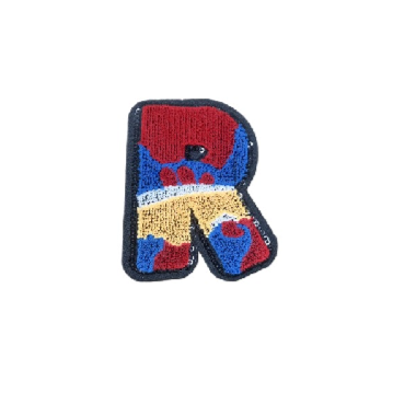 Superhero 'Letter R' Embroidered Patch