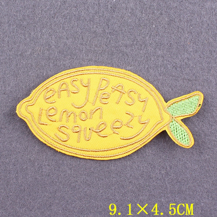 Lemon 'Easy Peasy Lemon Squeezy' Embroidered Patch