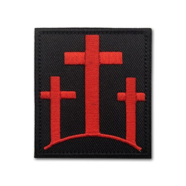 Three Crosses Embroidered Velcro Patch