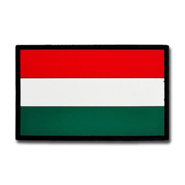 Hungary Flag PVC Rubber Velcro Patch