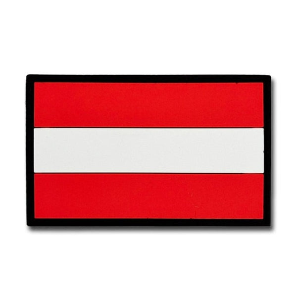 Austria Flag PVC Rubber Velcro Patch