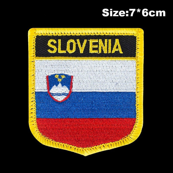 Slovenia Flag Embroidered Velcro Patch