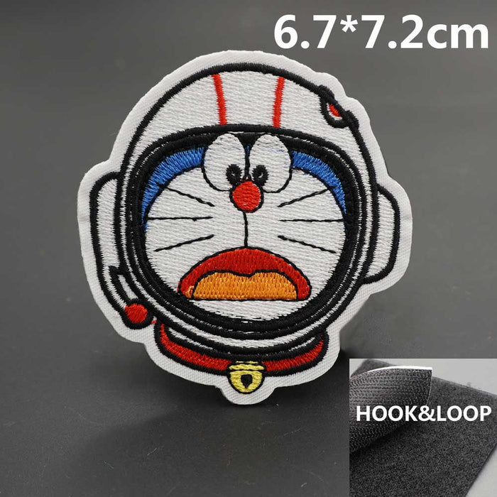 Doraemon 'Space Helmet' Embroidered Velcro Patch