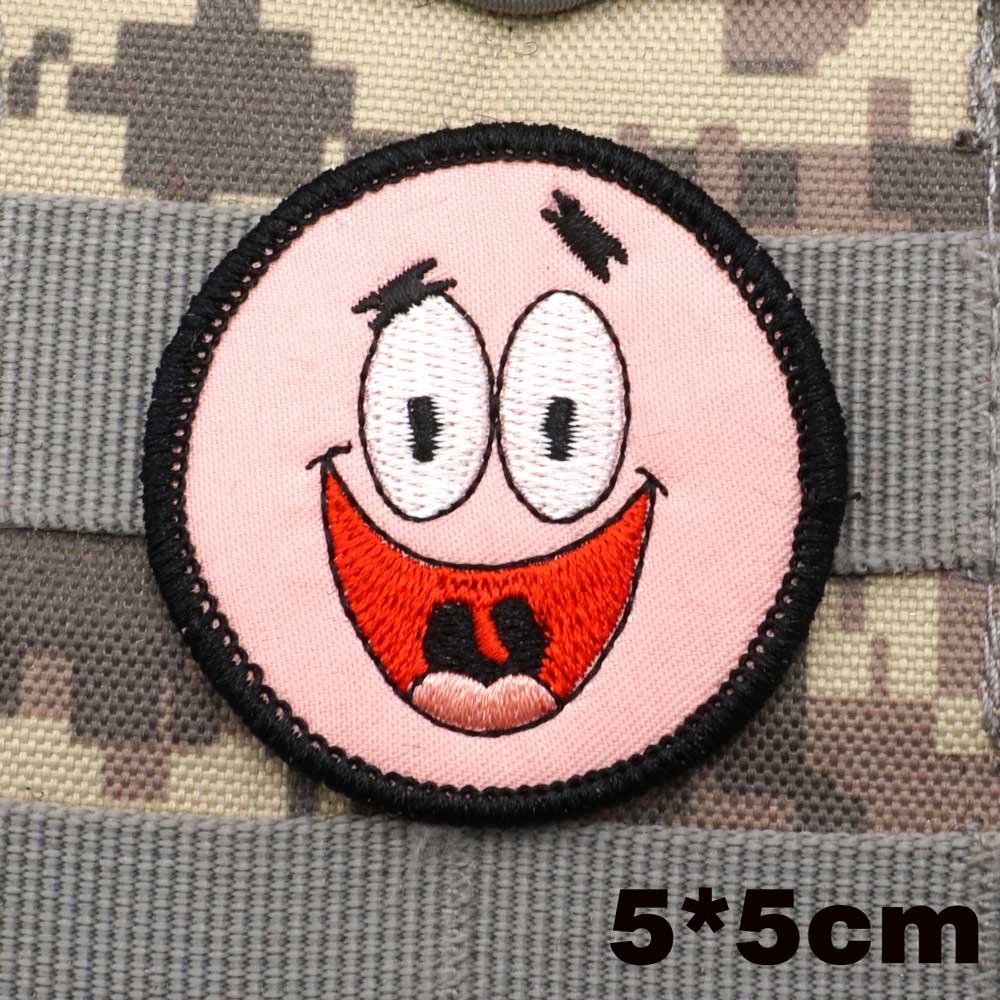 SpongeBob 'Patrick Star | Round Face' Embroidered Velcro Patch