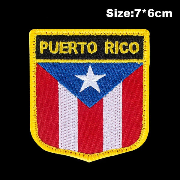 Puerto Rico Flag '1.0' Embroidered Velcro Patch