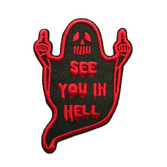 Black Ghost 'See You In H*** | F**k U | 1.0' Embroidered Patch