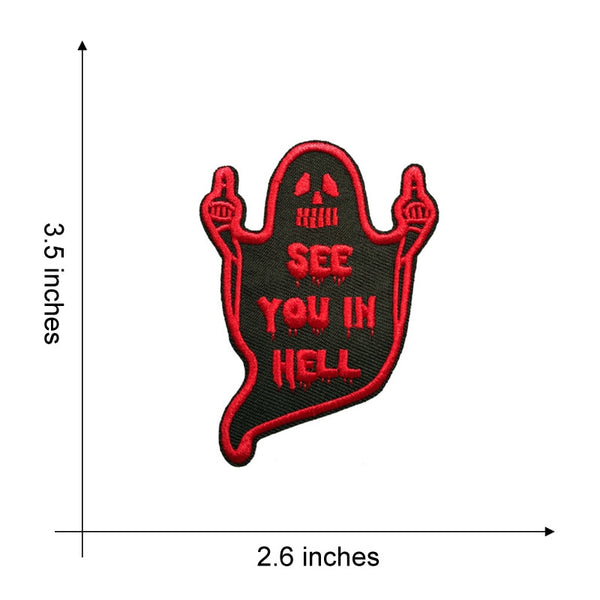 Black Ghost 'See You In H*** | F**k U | 1.0' Embroidered Patch