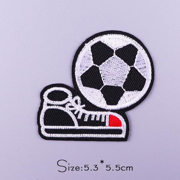 Football 'Shoes And Ball' Embroidered Patch