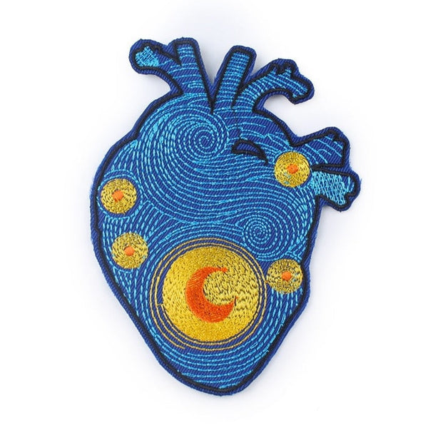 Anatomical Human Heart 'Painted | 3.0' Embroidered Patch