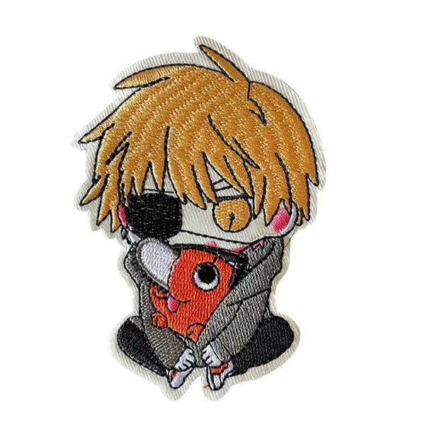 Chainsaw Man 'Denji and Pochita | Sitting' Embroidered Patch