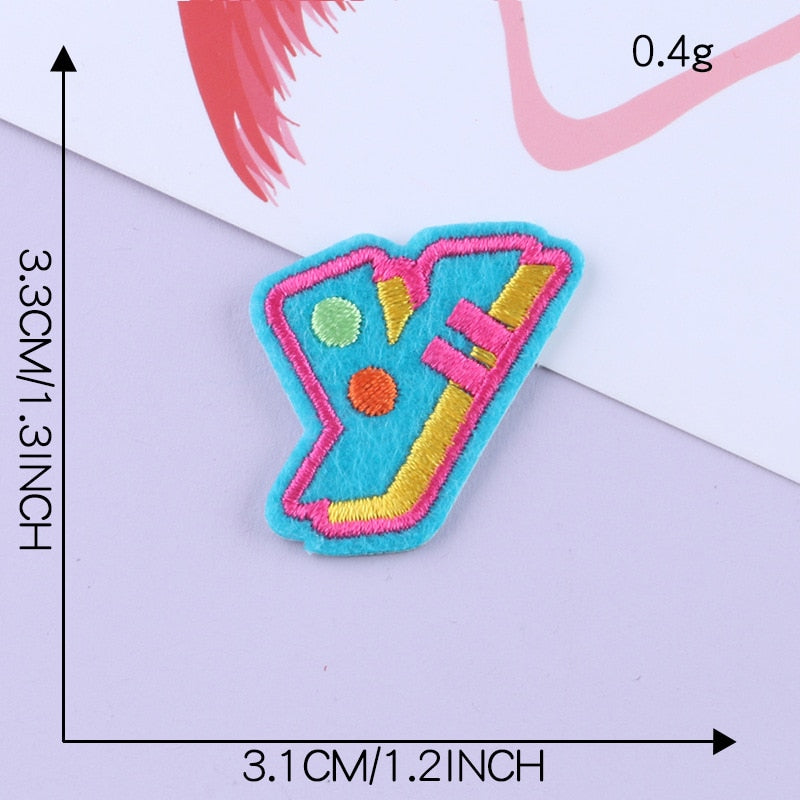 Cute Letter Y 'Colorful' Embroidered Patch