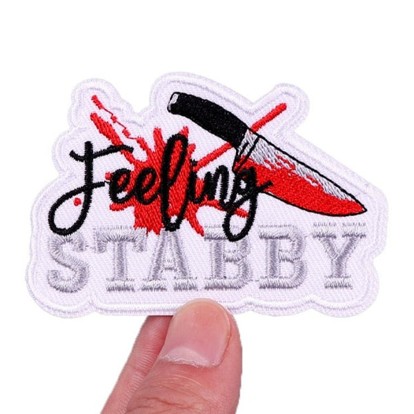 Feeling Stabby 'Bloody Knife' Embroidered Patch