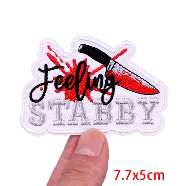 Feeling Stabby 'Bloody Knife' Embroidered Patch