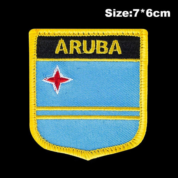 Aruba Flag Embroidered Velcro Patch