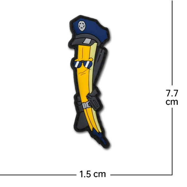 Cute 'Cool Cop Officer Pencil' PVC Rubber Velcro Patch