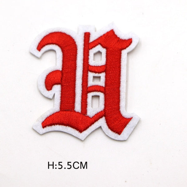 Gothic Font 'Letter U' Embroidered Patch