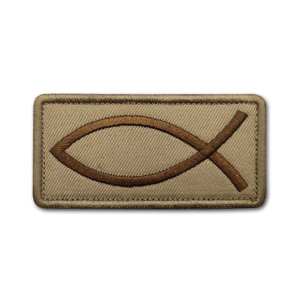 Ichthys Symbol Embroidered Velcro Patch