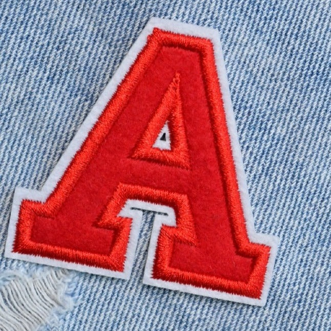 Letter A 'Red' Embroidered Patch