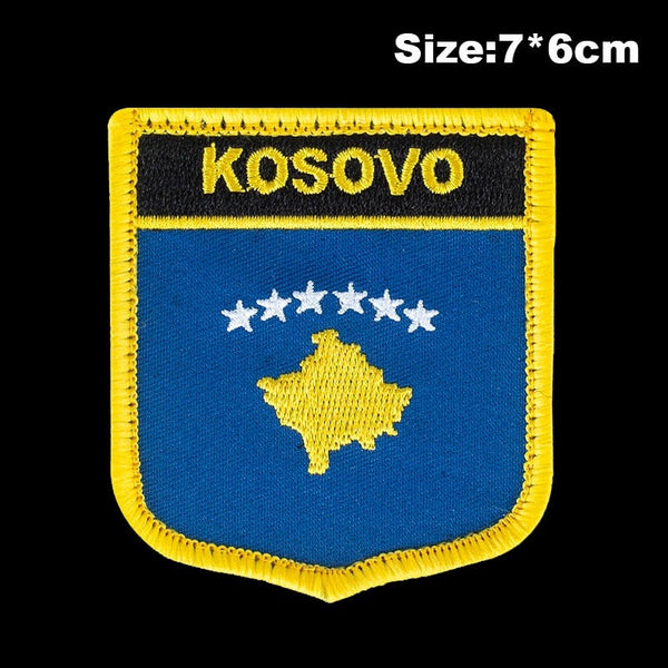 Kosovo Flag Embroidered Velcro Patch