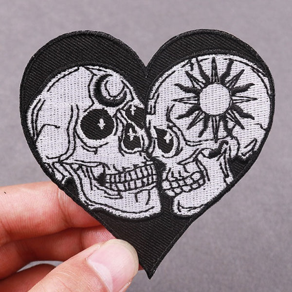 Skulls 'Moon And Sun' Embroidered Patch