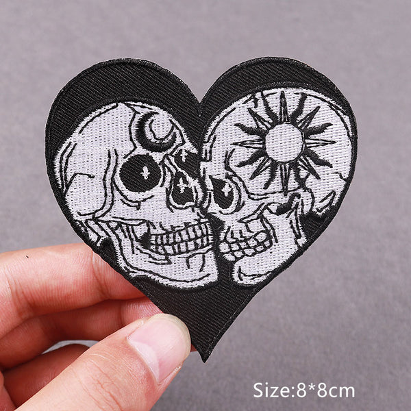 Skulls 'Moon And Sun' Embroidered Patch