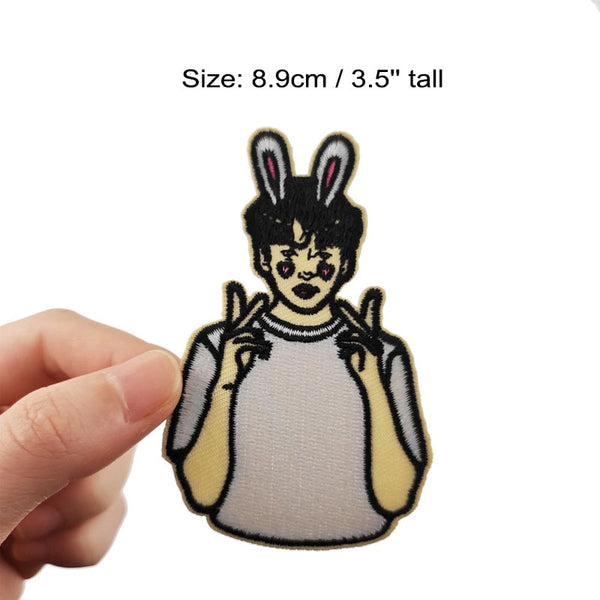 BTS ‘Jung Kook | Bunny Ears' Embroidered Velcro Patch