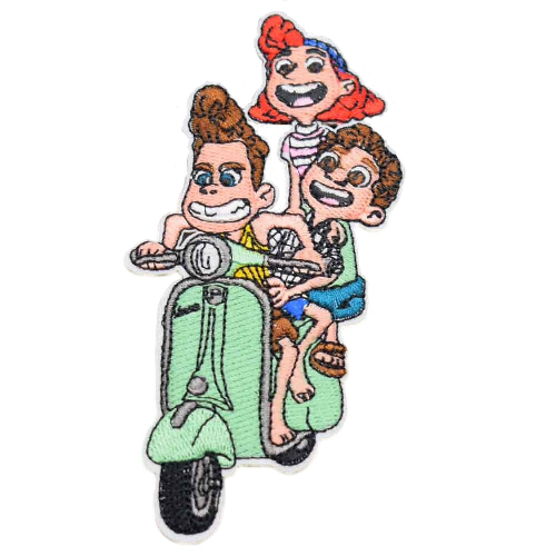 Luca 'Alberto-Luca-Giulia | Riding A Scooter' Embroidered Patch