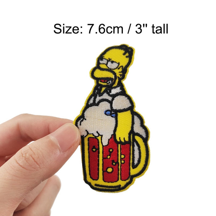 The Simpsons 'Homer | Beer Mug' Embroidered Velcro Patch